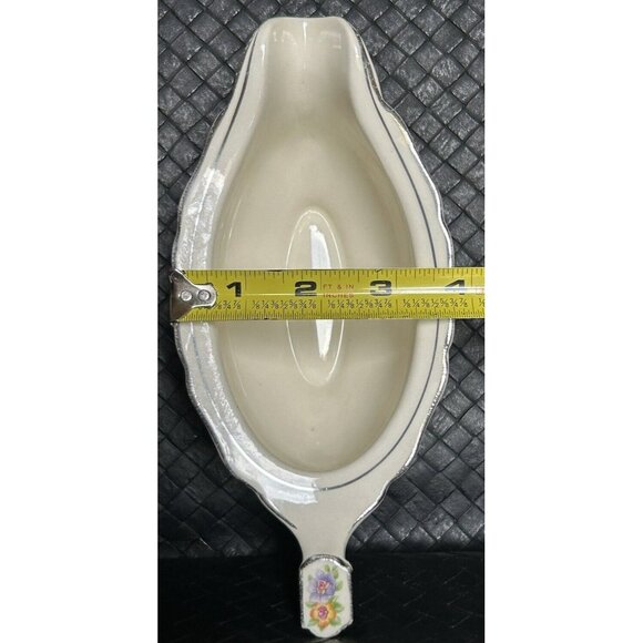 Carrollton Pottery Co. Antique Gravy Boat c1903-1937 Unique Flowers On Handle - Picture 13 of 15